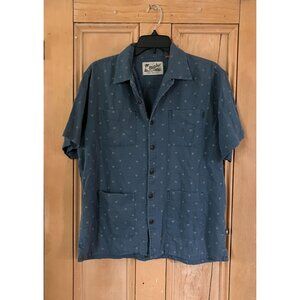 Howler Brothers Mens Sunset Scout Arrowhead Camp Shirt Size Medium Green SP EXC